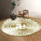 Six character mantra floor mat meditation mat energy yoga meditation mat circular anti slip mat