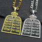 Jewish Torah Scroll Ten Commandments Necklaces Men Women Judaism Stainless Steel Gold Color Hebrew Prayer Shema Israel Jewelry