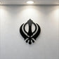 Khanda Icon Acrylic Sign Double Sword Design Wall Art Home Decor Self Adhesive Door