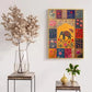 Retro Traditional Indian Woman Lady in The Garden Animals Pattern Poster Canvas Painting Wall Art Pictures Home Interior Decor
