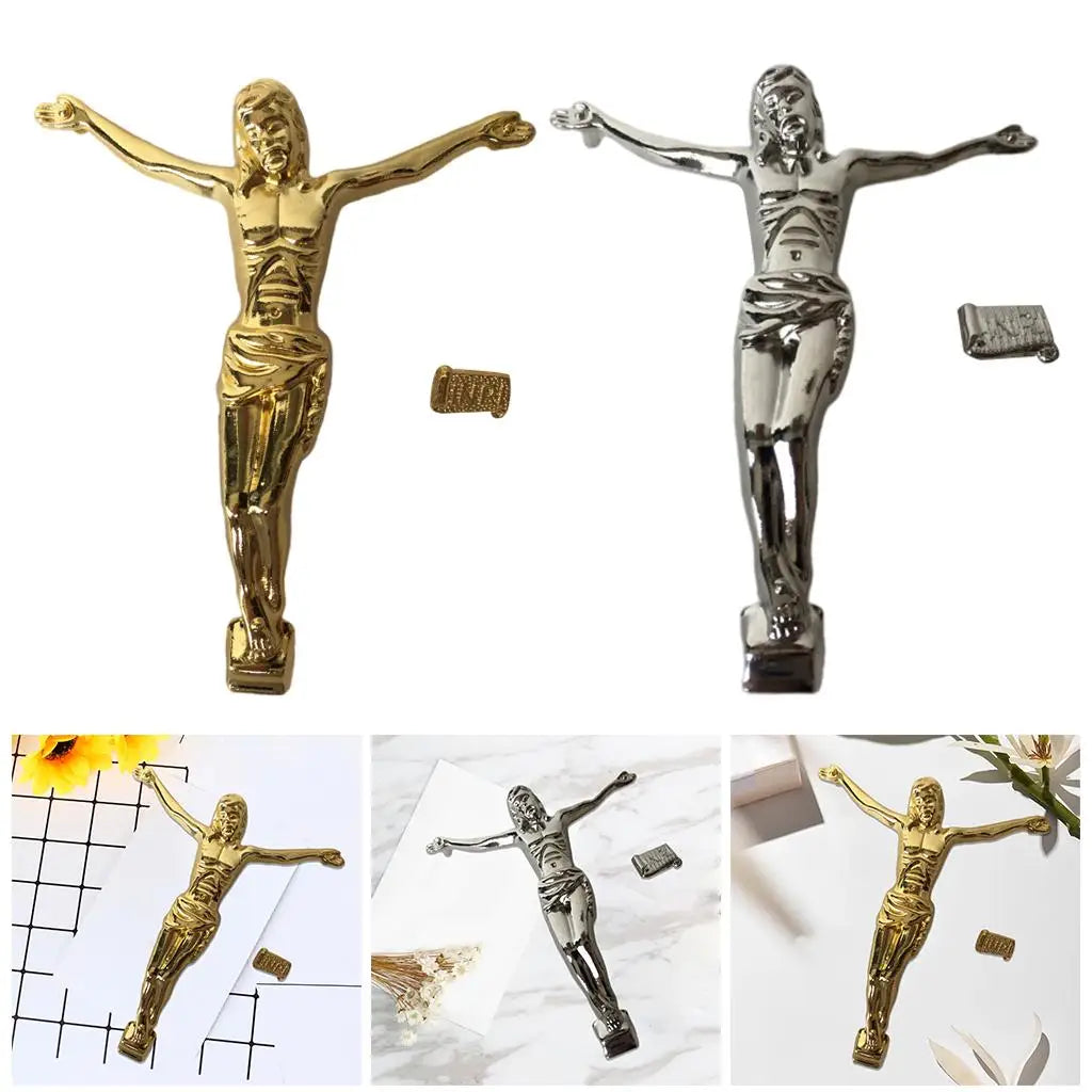 Zinc Alloy Jesus Figure Christian Wall Cross Accessories Gift 12cm Tall Home Office Furnishing Decor