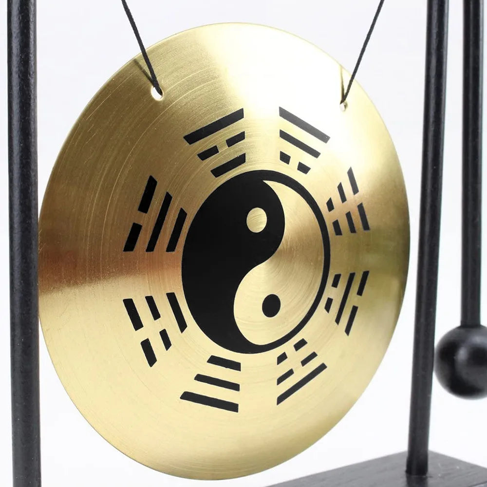 Desktop Mini Desktop Gong With Mallet Zen Art Percussion Instruments Chinese Gossip Chart