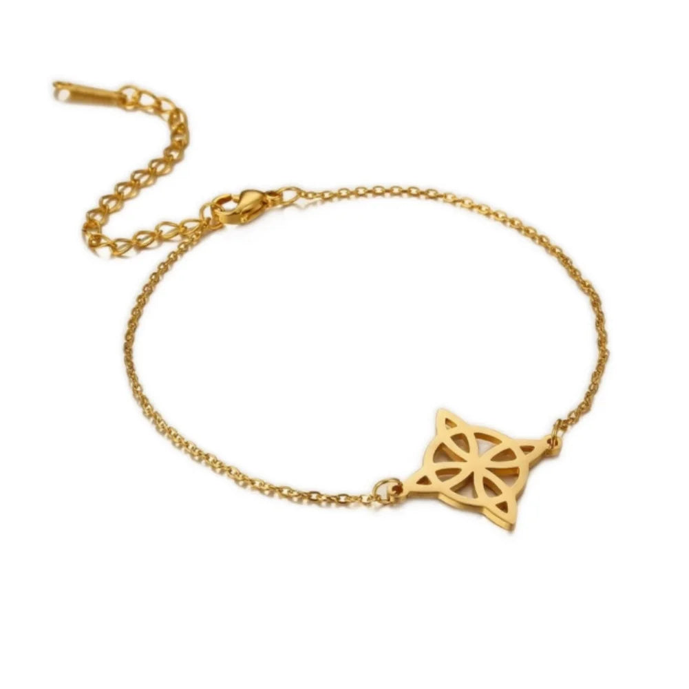 Jeshayuan Witch Knot Bracelet Jewish Hebrew Tetragrammaton Bracelet Witchcraft Pentagram Bracelet For Women Amulet Jewelry Gift