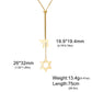 Dawapara Star of David and Jewish Hebrew Chai Pendant Long Necklace Sweater Chain Hexagram Judaism Stainless Steel Jewelry