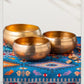 Tibetan Brass Singing Bowl Sanskrit Yoga Meditation for Sound Handmade Healing Stress Relief Buddha Mindfulness Instrument