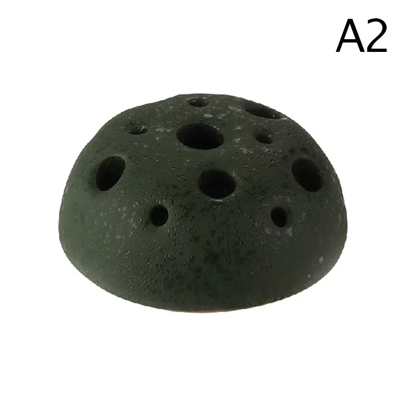Creative Lotus Seedpod Ceramic Vase Zen Tea Table Desktop Japanese Ikebana Flower Arrangement Utensils Ceramic Stone Sand Decor