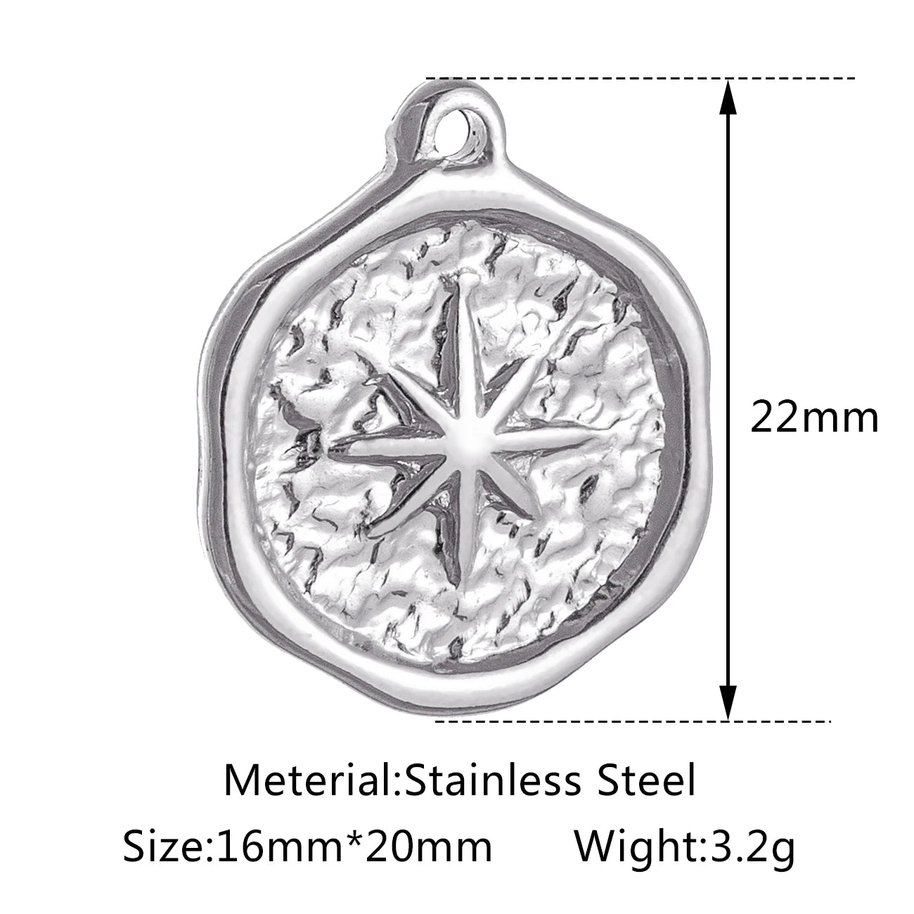 3pcs/Lot Stainless Steel Casting Sunburst Sun Moon Star Charms Pendant For DIY Necklace Bracelet Earrings Jewelry Accessories