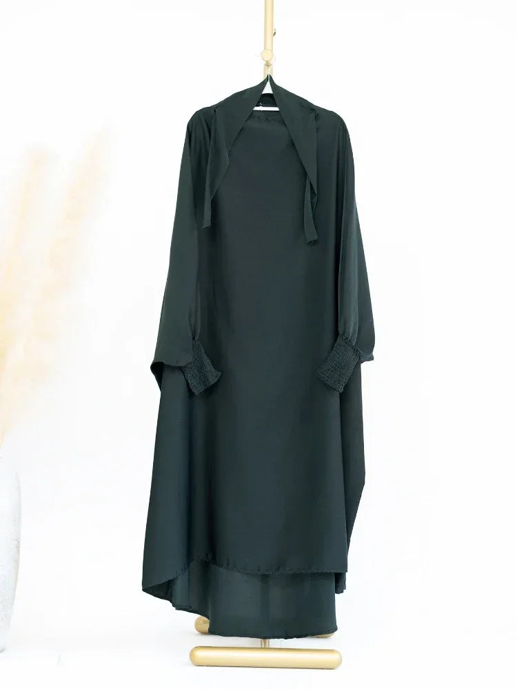 Ramadan Muslim Dress Girls Kids Prayer Garment Hijab Dress Child Hooded Abaya Full Cover Niqab Islam Dubai Eid Robe 2026 Jilbab