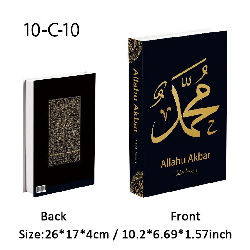 Islamic Mosque Luxury Fake Book Storage Box Kaaba Decorative Books Home Decor Coffee Table Bedroom Ornament Interior Decoration