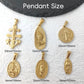 Virgin Mary Saint Michael Cross Prayer Pendant Necklace Gold Stainless Steel Religious Pendants Catholic Women/Men Jewelry