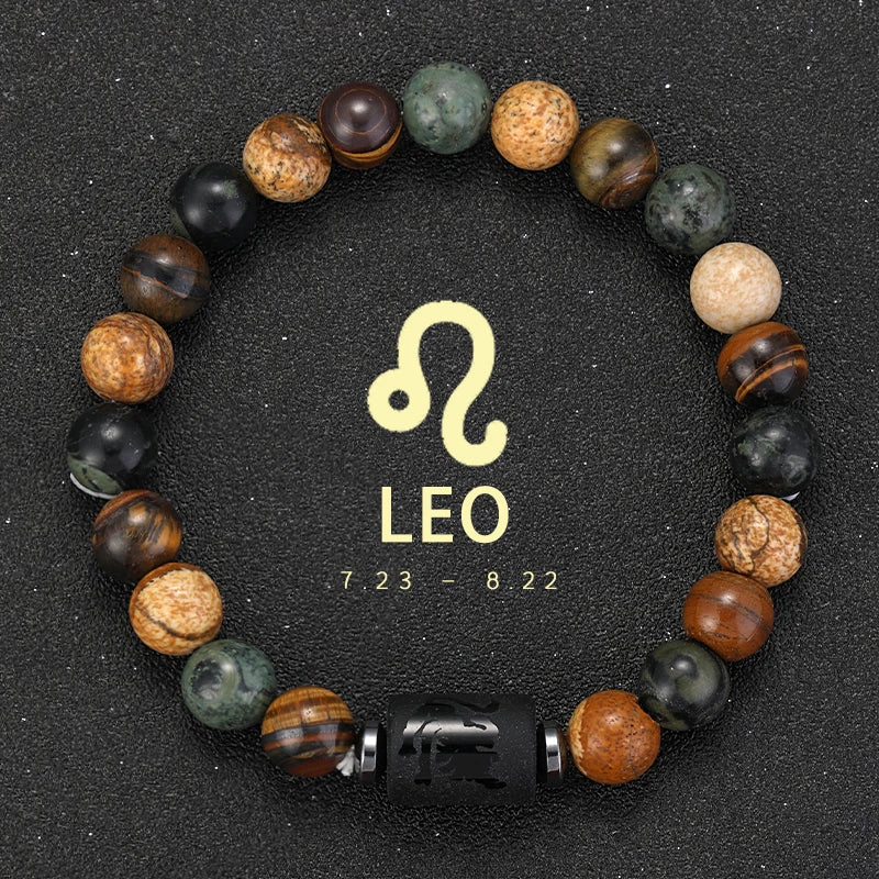 12 zodiac signs Bracelets Capricorn Taurus Cancer Virgo Pisces Bracelets Ladies Men Couples Friendship Jewelry Gift Bracelets