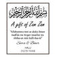 100pcs Custom A Gift Of Zam Zam Sticker Water Bottle Label Wedding Favours Hajj Umrah Mubarak Nikkah Adhesive Guest Gift Baptism