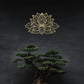 Iwa Motif Radiant Mandala Metal Wall Sculpture | Lotus Bloom Zen Decor | Halloween & Christmas Gift