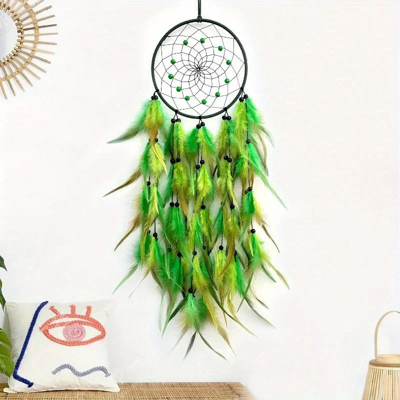 1pcs Beautiful Polychrome Dream Catcher Creative Home Wall Decoration Forest Style Wall Decoration Pendant,