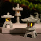 New Mini Pagoda Lantern Light Garden Statue Decorative Sand Stone Micro Landscape Lamp Zen Yard Miniature Bonsai