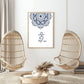 Jee Aayan Nu Poster Print Sikhi I Welcome in Punjabi Blue Mandala Wall Stickers Paintings Modern Home Living Room Decor