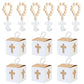 10/20PCS Wooden cross rosary Candy Box boy girl First Holy Communion Baptism Christening rustic wedding Easter gift