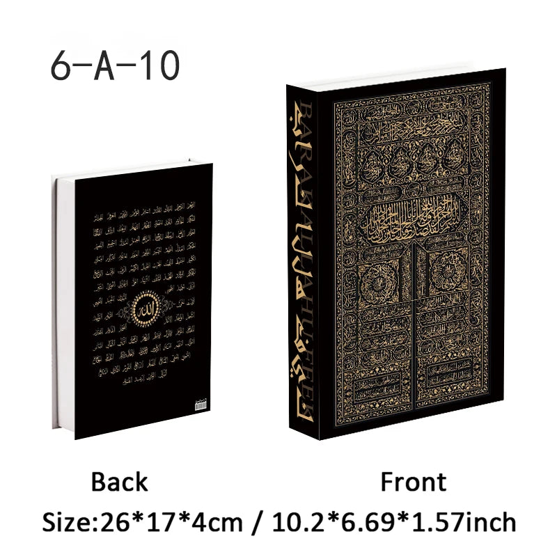 Islamic Mosque Luxury Fake Book Storage Box Kaaba Decorative Books Home Decor Coffee Table Bedroom Ornament Interior Decoration