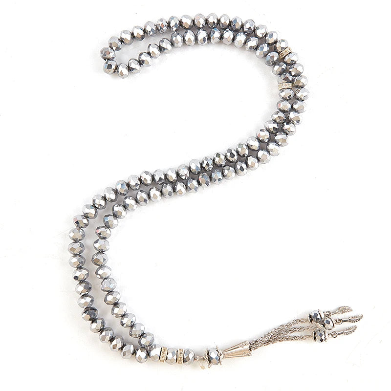 8mm 99 Beads Crystal Prayer Beads Crystal Bracelets Tasbih Tasbeeh Misbaha Bracelet Islamic Muslim DIY Bracelet Jewelry