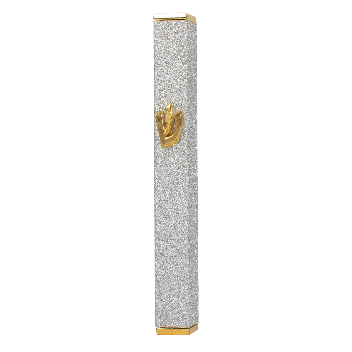 Judaica Classic Silver Aluminum Door Mezuzah Case Jewish Housewarming Gift For Home Decor Car Decoration 15CM