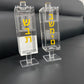 Transparent Acrylic Judaica Shabbat Match Box with Magnetic Lid Lucite Besamim Holder Box with Gold Logo Desktop Decor Gift
