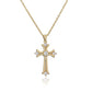 NEWBUY Gold Color Jesus Cross Pendant Stainless Steel Chain Necklace For Women Men Classic Design Christain Jewelry Gift