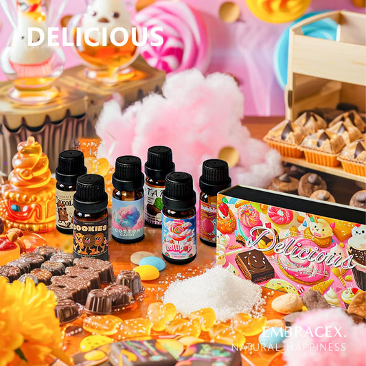 6PC/1PC 10ML Gourmet Food Dessert Sweet Perfumes Set Delicious Essence Oils Aromatherapy Oils Oils For Diffuser Candle Making
