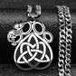 Viking Witch Celtic Knot Pendant Necklace Stainless Steel Men Chain Odin Gothic Necklace Protection Amulet Jewelry nudo de bruja