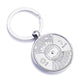 New Unique 50 Years Super Perpetual Calendar Keychain Sun and Moon Engraved Metal Keyring Astrology Jewelry Car Trend Keychain