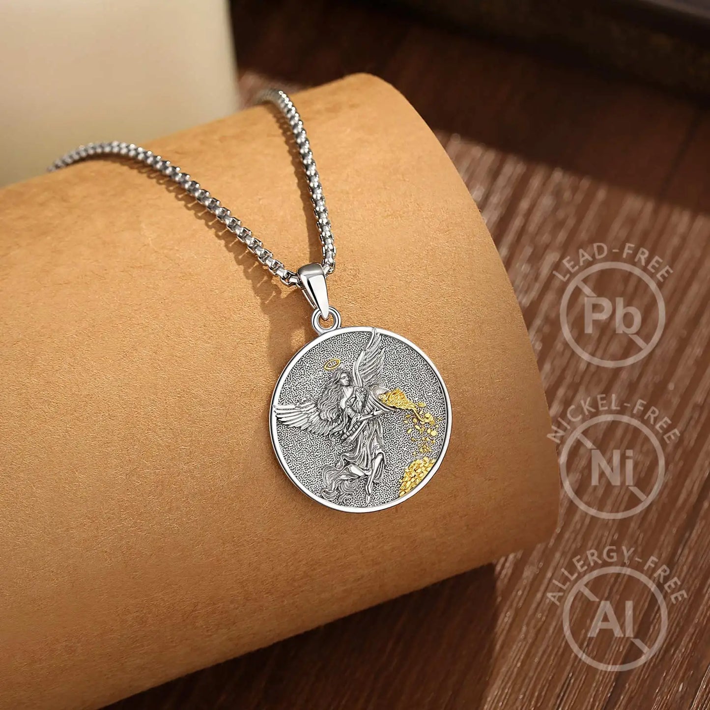 AEONSLOVE 925 Sterling Silver Goddess of Fortune Necklace Roman Goddess Coin Pendant Luck Amulet Mythology Jewelry for Women Men