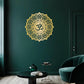 Mystic Om Mandala Gilded Metal Wall Sculpture | Lounge & Yoga Chamber Decor | Halloween & Christmas Gift