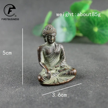 Exquisite Pure Copper Buddha Ornaments Trumpet Home Decoration Shakyamuni Brass Car Statues Bronze Buddha Figurines Gifts