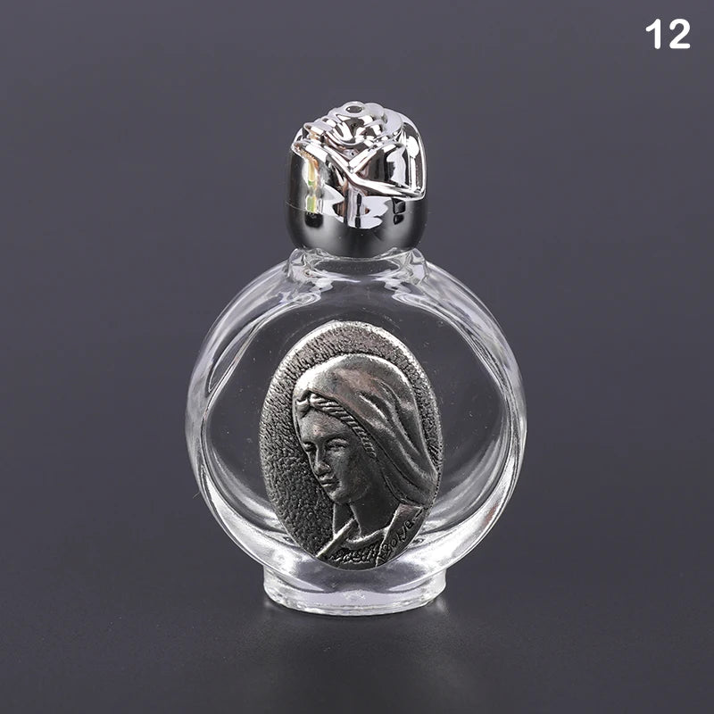 Empty Holy Water Jesus Bottle Religious Bottle Christian Baptism Supplies Refillable Portable Cosmetic Packaging Empty Bottle