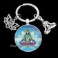 2023 Indian Buddha Meditation 7 Chakra Mandala Key Holder for Keys Psychedelic Yoga Keychain Ornament