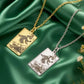 Dawapara Tarot Cards Necklace Women Stainless Steel Necklace Wealth Amulet Classic Tarot Major Arcana Divination Charm Jewelry
