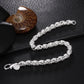 Hot Sale 925 Sterling Silver Chain Solid Bracelet for Women Mens Charm Party Gift Wedding Fashion Jewelry