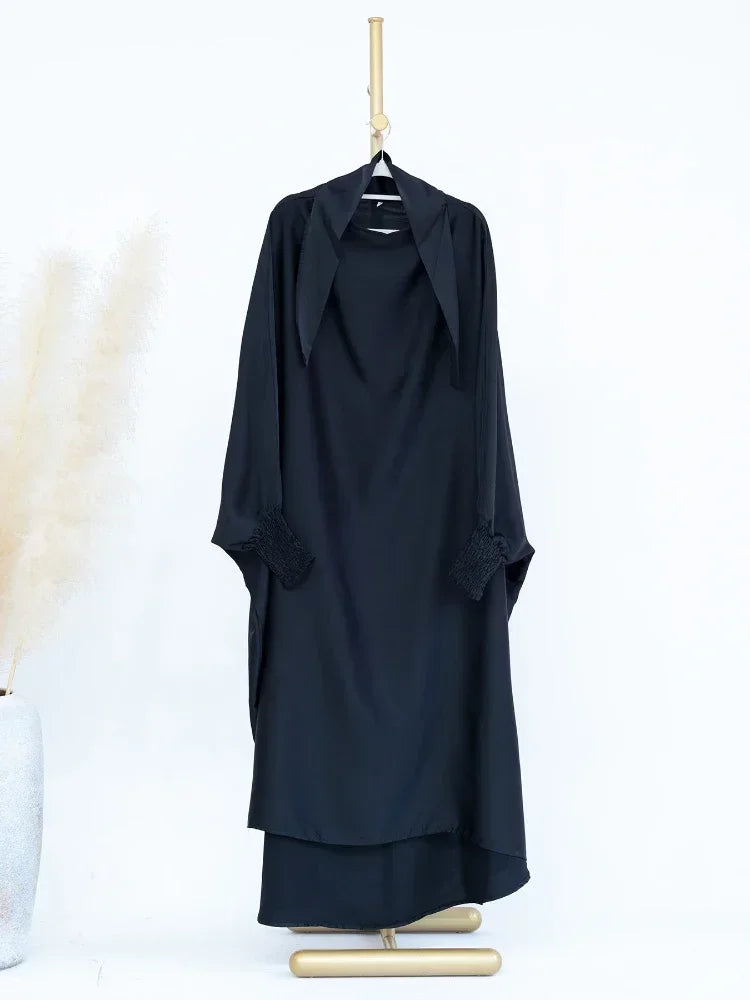 Ramadan Muslim Dress Girls Kids Prayer Garment Hijab Dress Child Hooded Abaya Full Cover Niqab Islam Dubai Eid Robe 2026 Jilbab