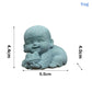 ✔Embracing Animal Monk Statue,Sandstone Finish Zen Baby Buddha Figurine,Mini Spiritual Decor for Home,Office & Garden