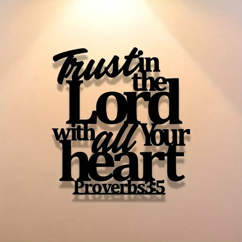 Delight Yourself in the Lord Metal Bible Verse Wall Art Proverbs 35:6 Iron Farmhouse Decor