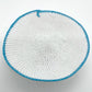 White DMC Kippah Dome Handmade Knitted Yarmulke Kippot 16/19cm Dome