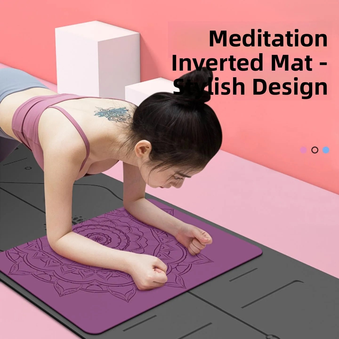 Natural Rubber Yoga Mat Small Size Meditation Pad Professional Flat Support Knee Pad Anti-Slip Yoga Inverted  Pad