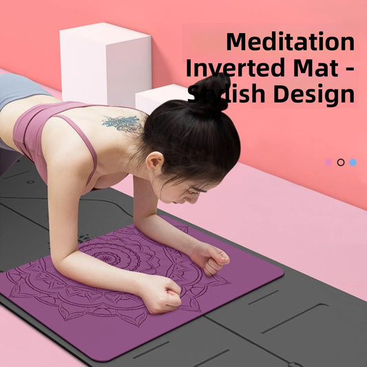 Natural Rubber Yoga Mat Small Size Meditation Pad Professional Flat Support Knee Pad Anti-Slip Yoga Inverted  Pad