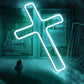 Jesus Cross Neon Sign,Led Cross Decor Art Lamp for Wall Decor, Bedroom, Christian Decor, Religious Room,Christening Day Decor