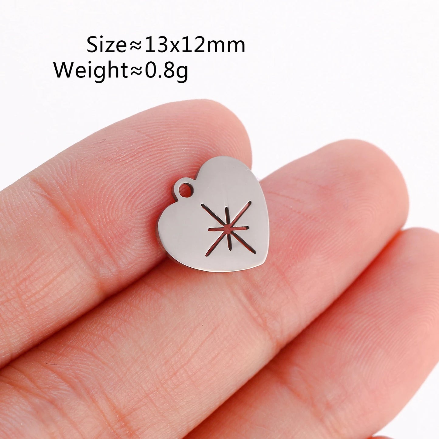 5Pcs Stainless Steel Moon&Sun&Star Charm Jewelry Making Accessories Supplies DIY Necklace Bracelet Celestial Pendants Findings