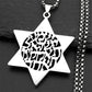 Hebrew Star of David Pendant Necklace for Women Men Stainless Steel Gold Silver Color Jewish Bless Male Chain Jewelry
