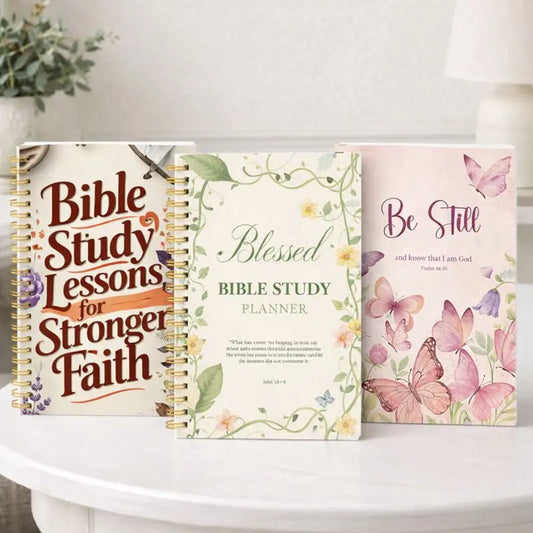 A5 SOAP Bible Study Planner Spiral Notebook for Women, Christian Prayer Journal with Scripture Observation Application Pages