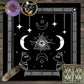 1pc Tarot card tablecloth, mysterious rune astrology altar cloth, witchcraft cabin decoration tablecloth, card game tablecloth