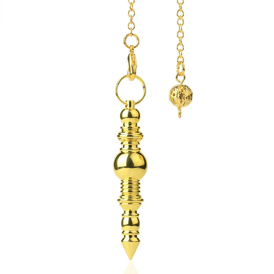 Cone 100% Copper Brass Metal Pendant Pendulum for Divination Dowsing Reiki Healing Egyptian Isis Pendulos Professional  A001