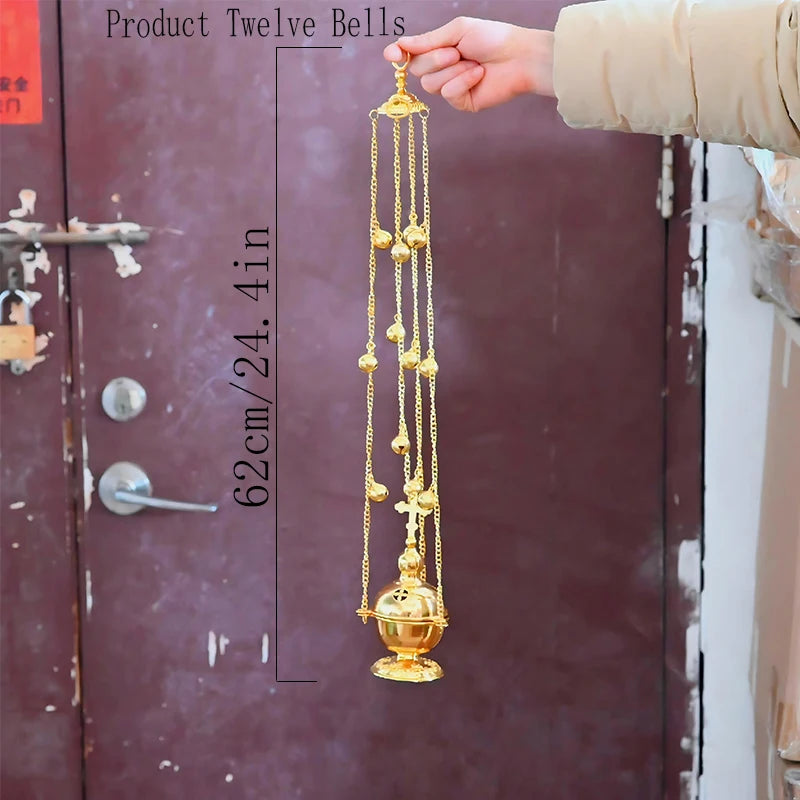 Exclusive Desktop Ritual Incense Burner For Eastern Orthodox Believers Gently Supported By Devout Prayers And Religious Beliefs