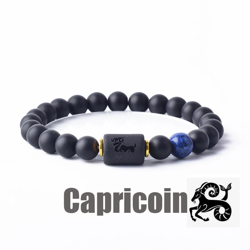 Zodiac Sign Bracelet Homme 12 Constellation Bangles Men Gemini Virgo Leo Libra Bracelet Women Friendship Gift Bracelet on Hand